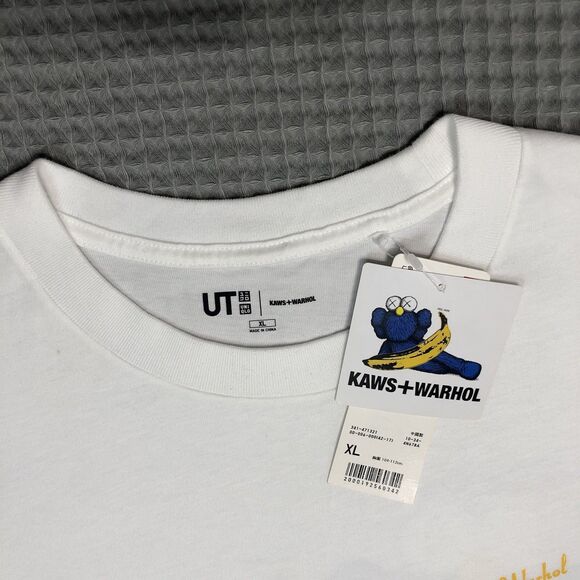 UNIQLO x KAWS Warhol Shirt Men XL|L White Andy Warhol Banana Collab Art 471321 - Picture 5 of 12